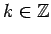 $ k\in\mathbb{Z}$