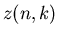 $z(n,k)$