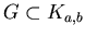 $G \subset K_{a,b} $