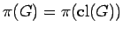 $ \pi (G) = \pi ({\rm cl} (G))$