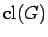 $ {\rm cl} (G)$