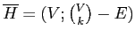$ \overline{H}=(V;{V \choose k}-E)$