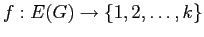 $ f:E(G)\rightarrow \{1,2,\ldots,k\}$