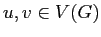 $ u,v\in V(G)$