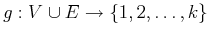 $g:V \cup E \to \{1,2,\ldots,k\}$