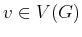 $v \in V(G)$