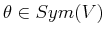 $\theta\in
Sym(V)$