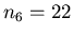 $n_6=22$